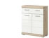 xonox.home Badschrank Lambada Weiß Hochglanz / Sonoma Eiche hell (X06F1703)