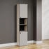 trendteam PureBliss Badezimmerschrank Hochschrank Kashmir Hellgrau Rillenoptik (233710131)