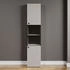 trendteam PureBliss Badezimmerschrank Hochschrank Kashmir Hellgrau Rillenoptik (233710131)