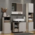 trendteam PureBliss Badezimmerschrank Hochschrank Kashmir Hellgrau Rillenoptik (233710131)