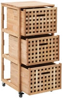 vidaXL Badschrank 41x41x91 cm Massivholz Walnuss