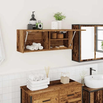 vidaXL Bad-Wandschrank Altholz-Optik Holzwerkstoff (860083)