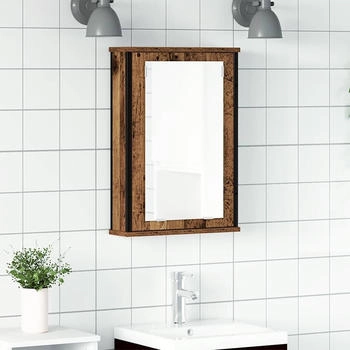 vidaXL Bad-Spiegelschrank Altholz-Optik Holzwerkstoff (862229)