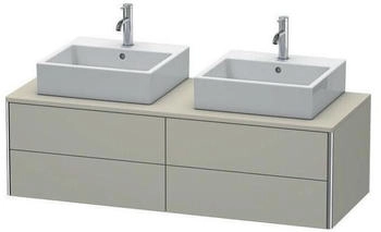 Duravit Xsquare Waschtischunterbau für Konsole Becken beidseitig 4 Schubkästen 1400 x 548 x 400 mm Taupe Matt XS4916B9191