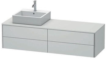 Duravit Xsquare Waschtischunterbau f&uuml;r Konsole Becken links 4 Schubk&auml;sten 1600 x 548 x 400 mm Betongrau Matt XS4914L0707