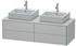 Duravit Xsquare Waschtischunterbau für Konsole Becken beidseitig 4 Schubkästen 1400 x 548 x 400 mm Nordic Weiß Seidenmatt (XS4916B3939)