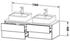 Duravit Xsquare Waschtischunterbau für Konsole Becken beidseitig 4 Schubkästen 1400 x 548 x 400 mm Nordic Weiß Seidenmatt (XS4916B3939)