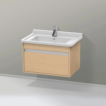 Duravit Ketho Waschtischunterbau wandh&auml;ngend f&uuml;r 030470 1 Auszug 650 x 455 x 410 mm Eiche Natur (KT666303030)