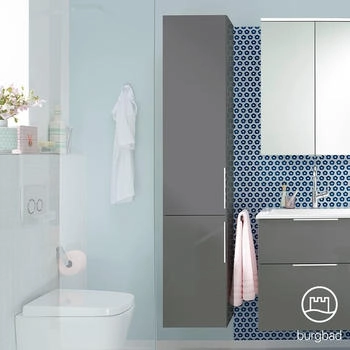 Burgbad Eqio Hochschrank 2 Türen B: 35 H: 176 HSBA035LF2010G0146