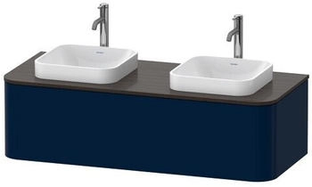 Duravit Happy D.2 Plus Waschtischunterbau wandh&auml;ngend f&uuml;r Aufsatzbecken beidseitig 1300 x 550 x 354 mm Nachtblau Seidenmatt (HP4943B9898)