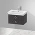 Duravit White Tulip Waschtischunterbau wandhängend für 236375 684 x 458 x 410 mm Graphit Seidenmatt/Griff Chrom (WT435105858)