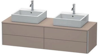 Duravit Xsquare Waschtischunterbau f&uuml;r Konsole Becken beidseitig 4 Schubk&auml;sten 1600 x 548 x 400 mm Basalt Matt (XS4917B4343)