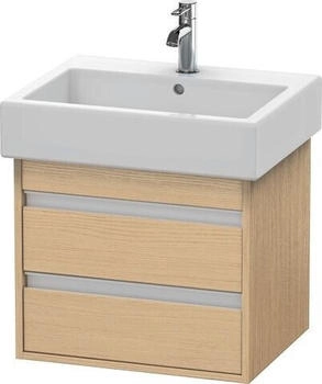 Duravit Ketho Waschtischunterbau wandhängend für 045460 2 Schubkästen 550 x 440 x 480 mm Eiche Natur (KT663603030)