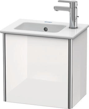 Duravit Xsquare Waschtischunterbau wandh&auml;ngend f&uuml;r 072343 1 T&uuml;r rechts 410 x 289 x 400 mm Nachtblau Seidenmatt (XS4170R9898)