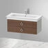 Duravit White Tulip Waschtischunterbau wandhängend für 236310 2 Schubkästen 984 x 458 x 410 mm Steingrau Seidenmatt/Amerikanischer (WT435207792)