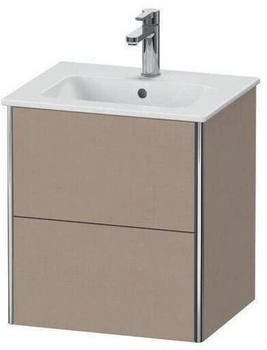 Duravit Xsquare Waschtischunterbau wandh&auml;ngend f&uuml;r 233653 2 Schubk&auml;sten 510 x 418 x 560 mm Nordic Wei&szlig; Seidenmatt (XS430603939)