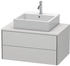 Duravit Xsquare Waschtischunterbau für Konsole 2 Schubkästen 800 x 548 x 400 mm Nordic Weiß Seidenmatt (XS491003939)