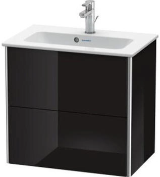 Duravit Xsquare Waschtischunterbau wandh&auml;ngend f&uuml;r 234263 2 Schubk&auml;sten 610 x 388 x 560 mm Schwarz Hochglanz (XS416504040)