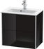 Duravit Xsquare Waschtischunterbau wandhängend für 234263 2 Schubkästen 610 x 388 x 560 mm Schwarz Hochglanz (XS416504040)
