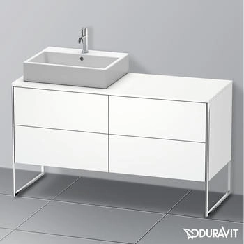 Duravit Xsquare Waschtischunterbau f&uuml;r Konsole Becken links 4 Ausz&uuml;ge 1400 x 548 x 778 mm Wei&szlig; Matt (XS4923L1818)