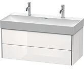 Duravit Xsquare Waschtischunterbau wandhängend für 235310 2 Schubkästen 984 x 460 x 397 mm Betongrau Matt XS416300707