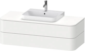 Duravit Happy D.2 Plus Waschtischunterbau wandh&auml;ngend f&uuml;r M&ouml;belwaschtisch 1300 x 550 x 408 mm Wei&szlig; Seidenmatt HP496203636