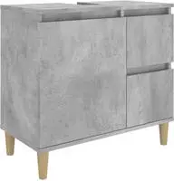 vidaXL Badschrank Betongrau 65x33x60 cm Holzwerkstoff