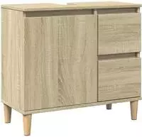 vidaXL Badschrank Sonoma-Eiche 65x33x60 cm Holzwerkstoff