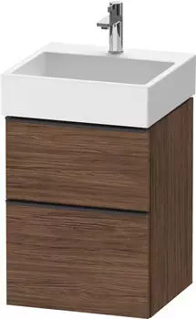 Duravit D-Neo Waschtischunterschrank wandh&auml;ngend 2 Ausz&uuml;ge 48.4cm Nussbaum Dunkel (DE43700BD210000)