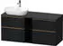 Duravit D-Neo Konsolenwaschtischunterschrank für Becken links mit 4 Auszügen und 2 Fächern Griff Bronze Gebürstet 1400 x 644 x 550... DE4970L04160000