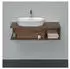 Duravit D-Neo Waschtischunterbau wandhängend für Becken links 1 offenes Fach 1000 x 550 x 260 mm Nussbaum dunkel DE492902121