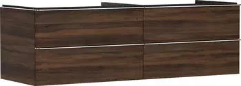 Hansgrohe Xelu Q 156 x 48.5 x 55 cm with 4 drawers dark walnut, chrome (54093000)