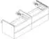 Hansgrohe Xelu Q 156 x 48.5 x 55 cm with 4 drawers dark walnut, chrome (54093000)