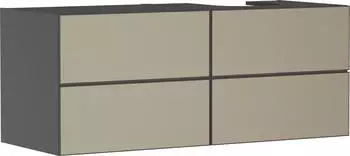 Hansgrohe Xevolos E 137 x 55.5 x 55 cm with 4 drawers right-hand, slate grey matt, bronze frame (54241390)