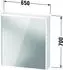 Duravit D-Code 2.0 Spiegelschrank 650mm Blassgrün matt (DC7105LHHHH0000)