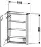 Duravit xSquare Spiegelschrank XS7111 600 x 156mm Leinen (XS7111R75750000)