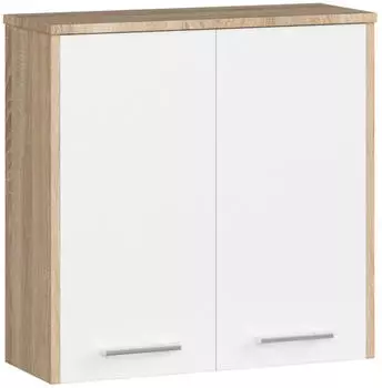 Akord Furniture Factory FIN W60 H&auml;ngeschrank Bad 2 T&uuml;ren Sonoma Eiche/Wei&szlig; 60x60x22,5cm (OP0LLAZW60DABBIA)