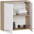 Akord Furniture Factory FIN W60 Hängeschrank Bad 2 Türen Sonoma Eiche/Weiß 60x60x22,5cm (OP0LLAZW60DABBIA)