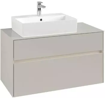 Villeroy & Boch Collaro Waschtischunterschrank 100x54,8x50cm Waschtisch links Graphit (C01700VR)