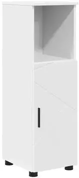 vidaXL Badezimmerschrank Holzwerkstoff & Metall, Wei&szlig;, 30x35x95cm (883314)