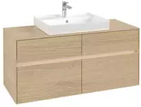 V&B Waschtischunterschrank Collaro 120x54,8x50cm, WT mittig, wine red