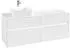 Villeroy & Boch Collaro Waschtischunterschrank 140x54,8x50cm LED 10W Aufsatz links, Schwarz Eiche (C046B0AB)