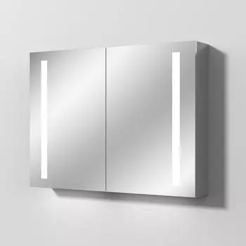 Sanipa ALEX Spiegelschrank Aluminium 1000mm LED-Beleuchtung (AU3146L)