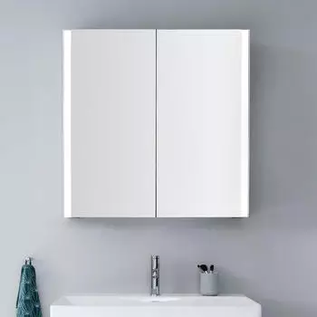 Duravit XSquare Spiegelschrank 2 T&uuml;ren 80&times;80cm Schwarz (XS7112040402000)
