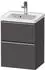 Duravit D-Neo mit 2 Auszügen Griff Edelstahl Gebürstet 484 x 625 x 372 mm Graphit Matt DE4350070490000