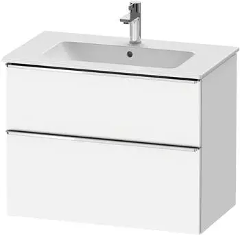 Duravit D-Neo f&uuml;r 233683 mit 2 Ausz&uuml;gen Griff Chrom Hochglanz 810 x 625 x 462 mm Wei&szlig; Matt DE4362010180000
