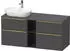 Duravit D-Neo Konsolenwaschtischunterschrank für Becken links mit 4 Auszügen und 2 Fächern Griff Gold Poliert 1400 x 644 x 550 mm -... DE4970L34490000