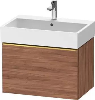 Duravit D-Neo mit 1 Auszug Griff Gold Poliert 684 x 440 x 442 mm Nussbaum Natur Matt DE4272034790000