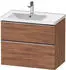 Duravit D-Neo für 236980 mit 2 Auszügen Griff Edelstahl Gebürstet 784 x 625 x 452 mm Nussbaum Natur Matt DE4357070790000
