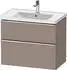 Duravit D-Neo für 236780 mit 2 Auszügen Griff Chrom Hochglanz 784 x 625 x 452 mm Basalt Matt DE4355010430000
